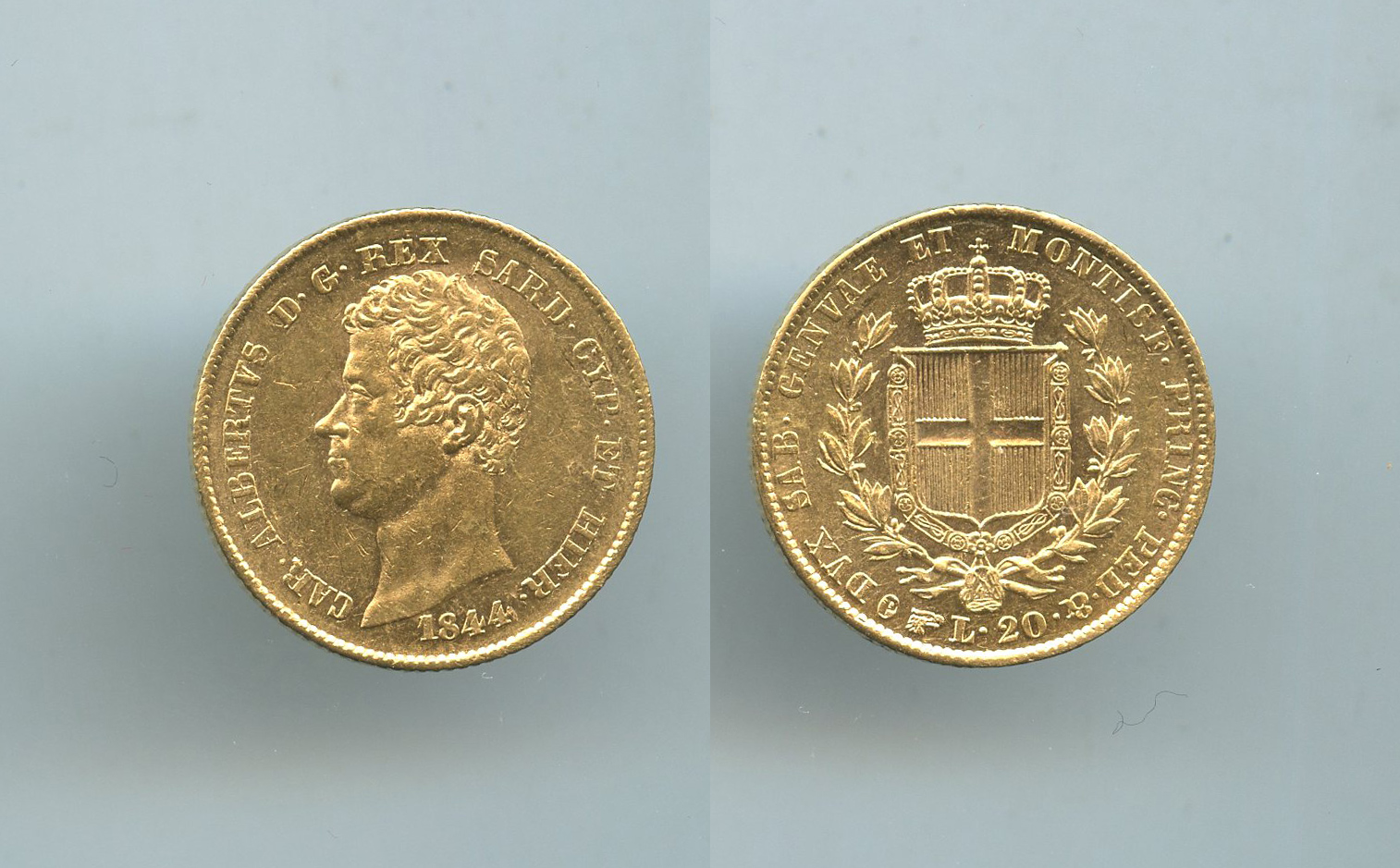 REGNO DI SARDEGNA, Carlo Alberto (1831-1849) 20 Lire 1844