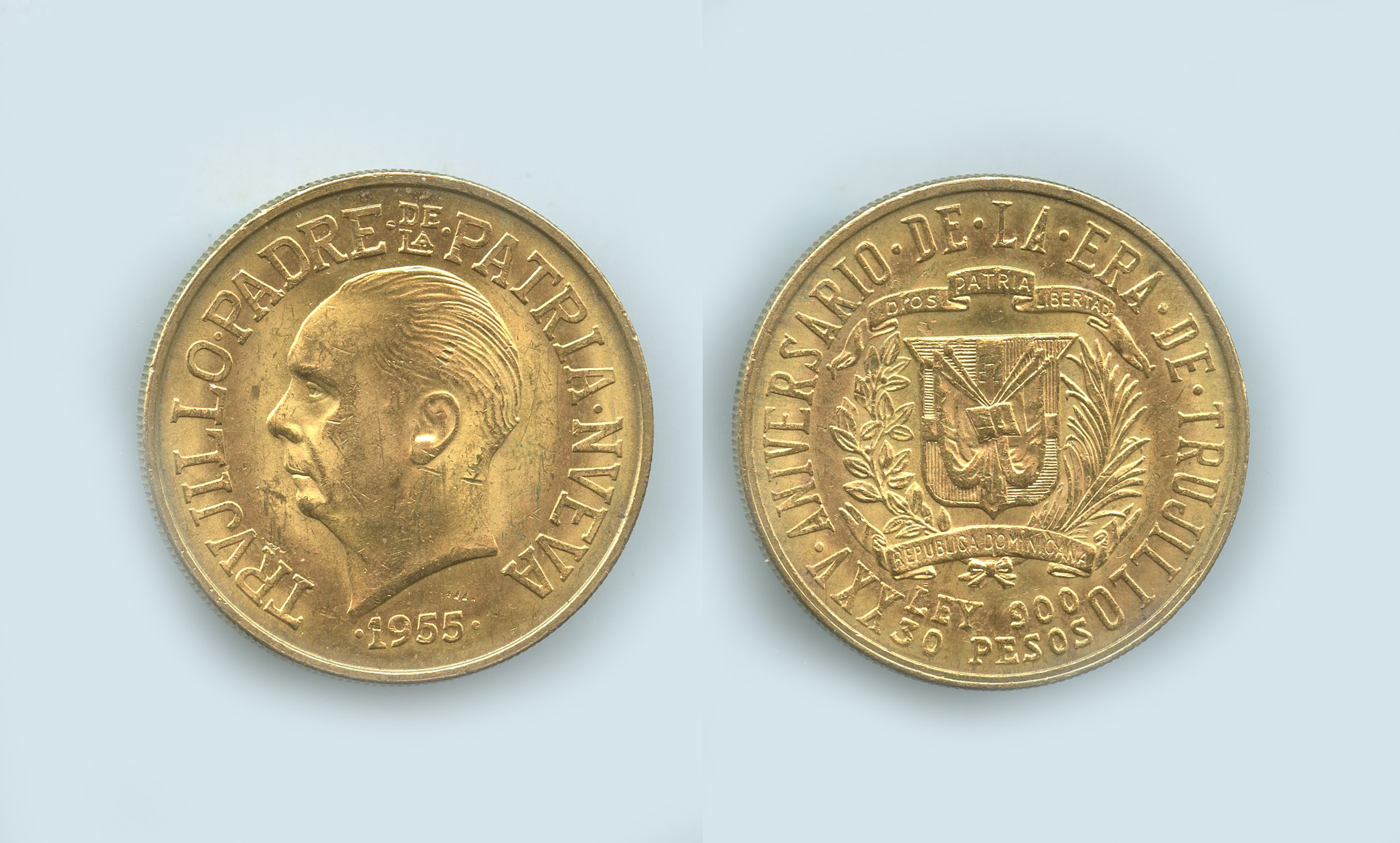 REPUBBLICA DOMINICANA, 30 Pesos 1955