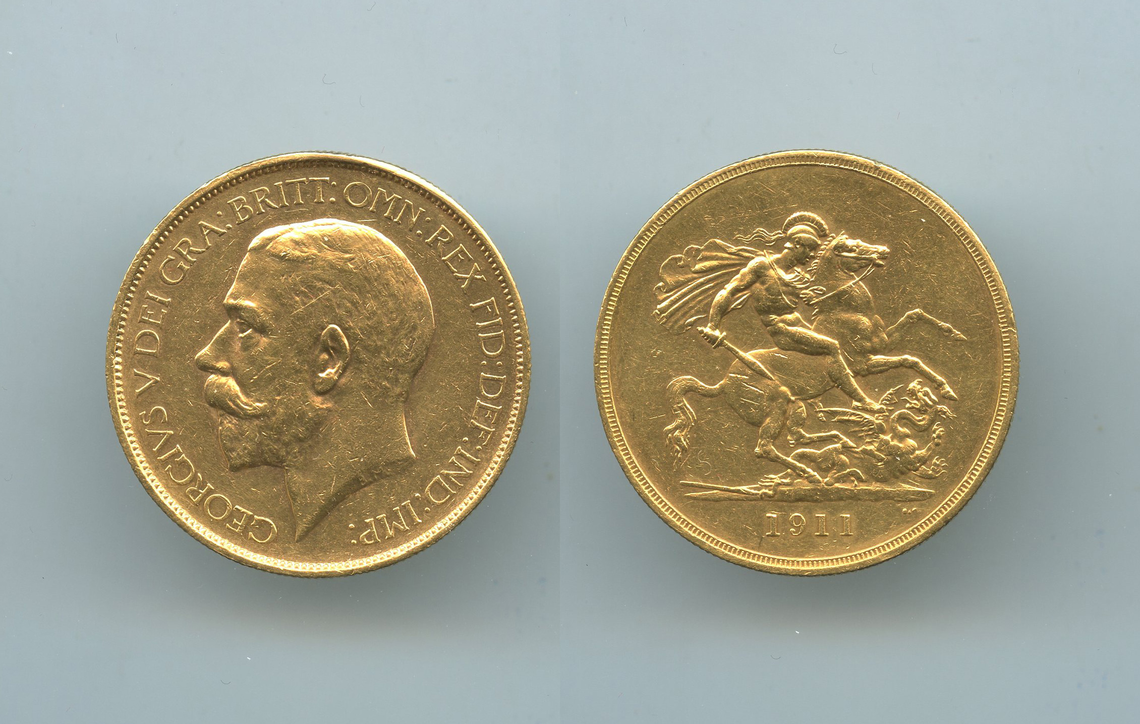 REGNO UNITO, George V (1910-1936) 5 Pounds 1911