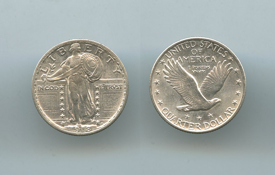 USA, Quarter Dollar 1918, Standing Liberty
