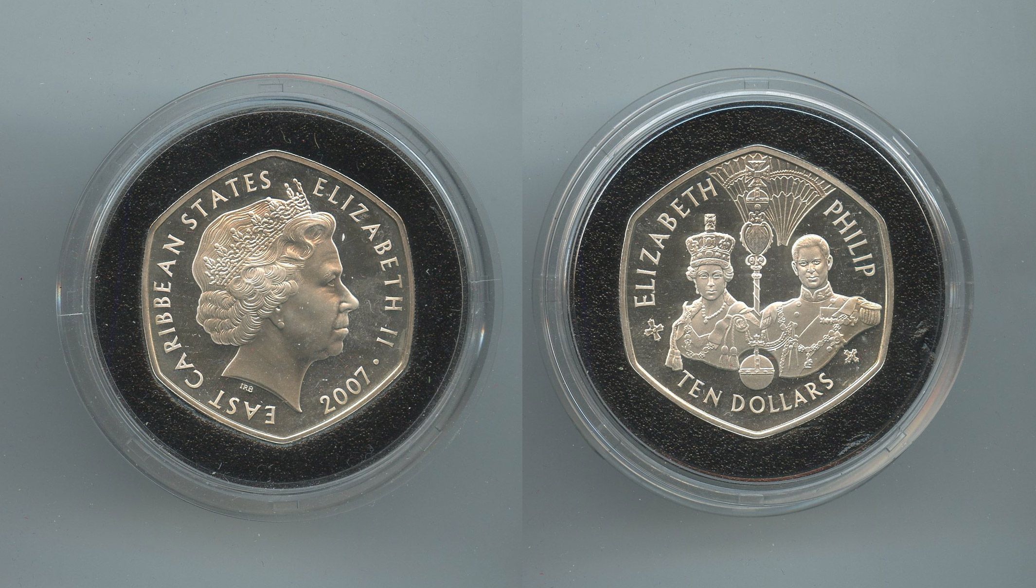 EAST CARRIBEAN STATES, Elizabeth II, 10 Dollars 2007