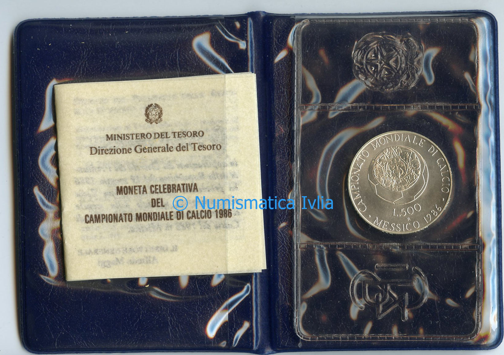 REPUBBLICA ITALIANA, 500 Lire 1986 "Campionati Mondiali di calcio"