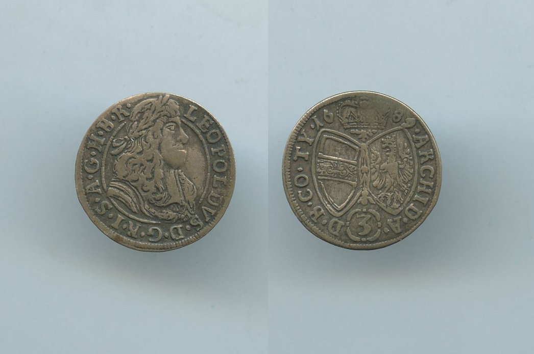 AUSTRIA, Leopold I (1657-1705) 3 Kreutzer 1689