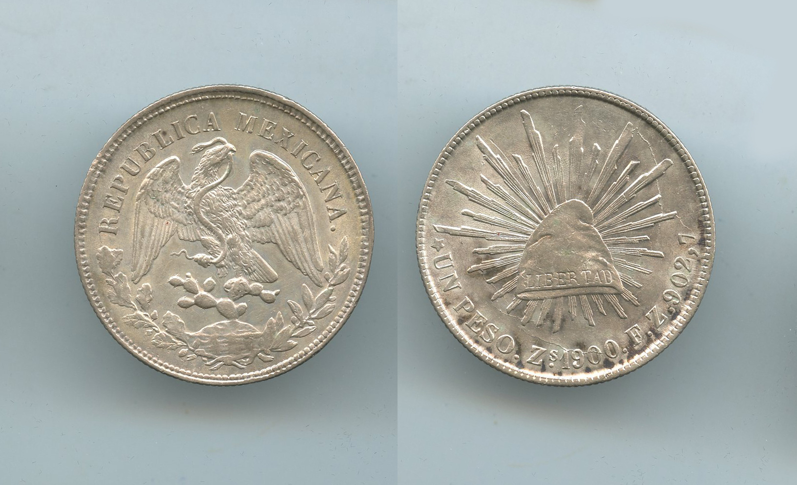 MESSICO, Repubblica, Peso 1900 Zs FZ