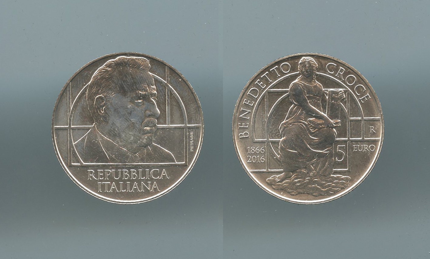 REPUBBLICA ITALIANA, 5 Euro 2003 "Europa del lavoro"