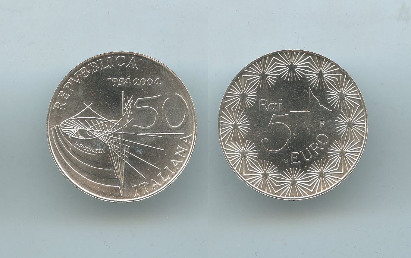 REPUBBLICA ITALIANA, 5 Euro 2004 "RAI "