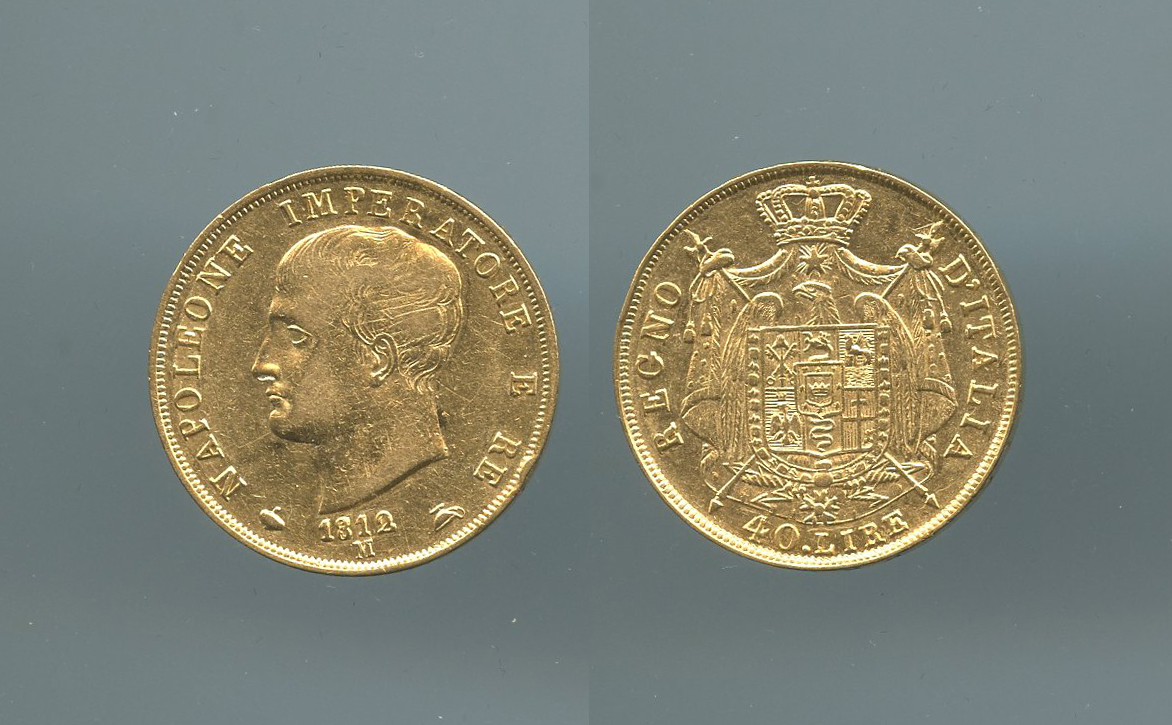 MILANO, Napoleone (1804-1814) 40 Lire 1812