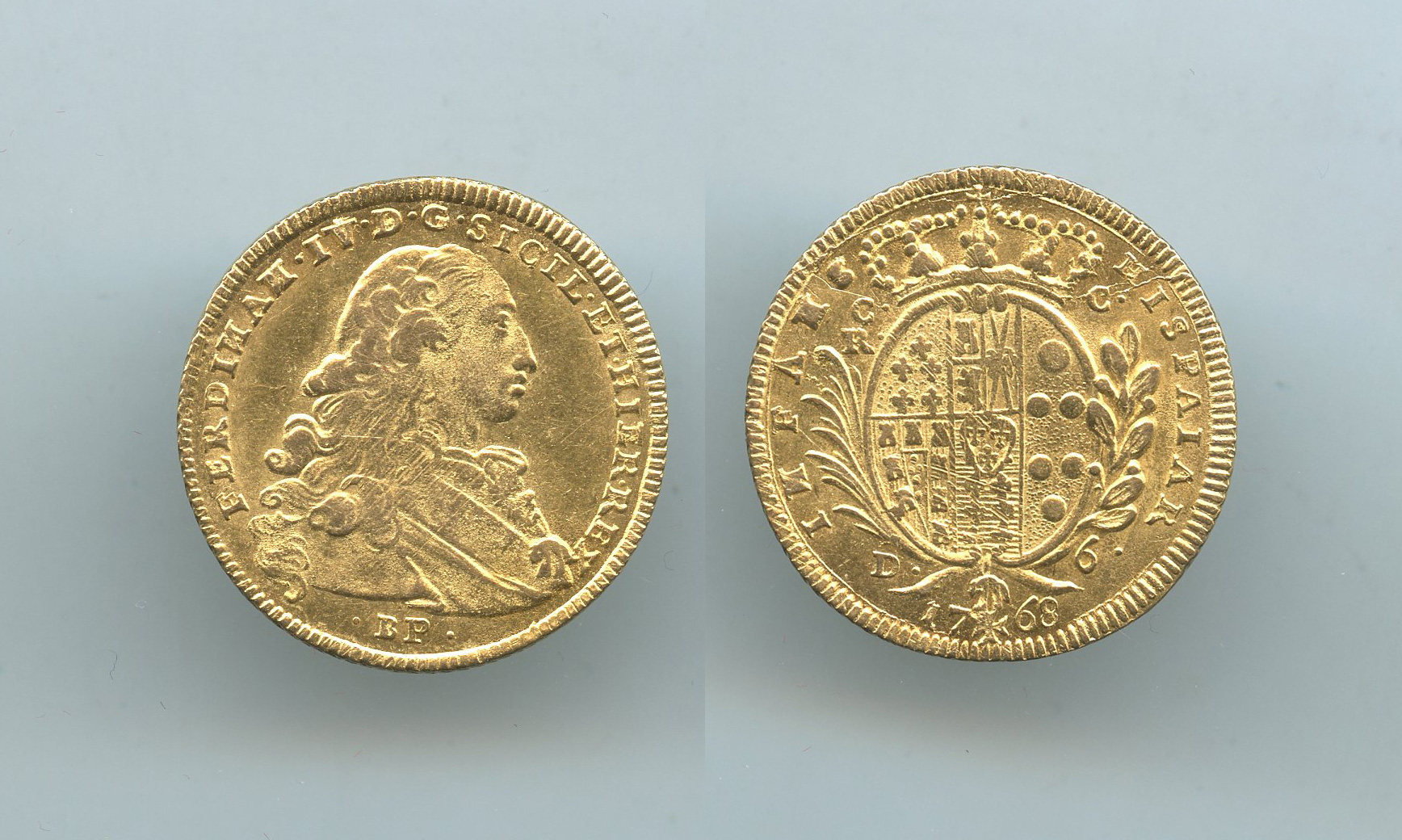 NAPOLI, Ferdinando IV (1759-1816) 6 Ducati 1768