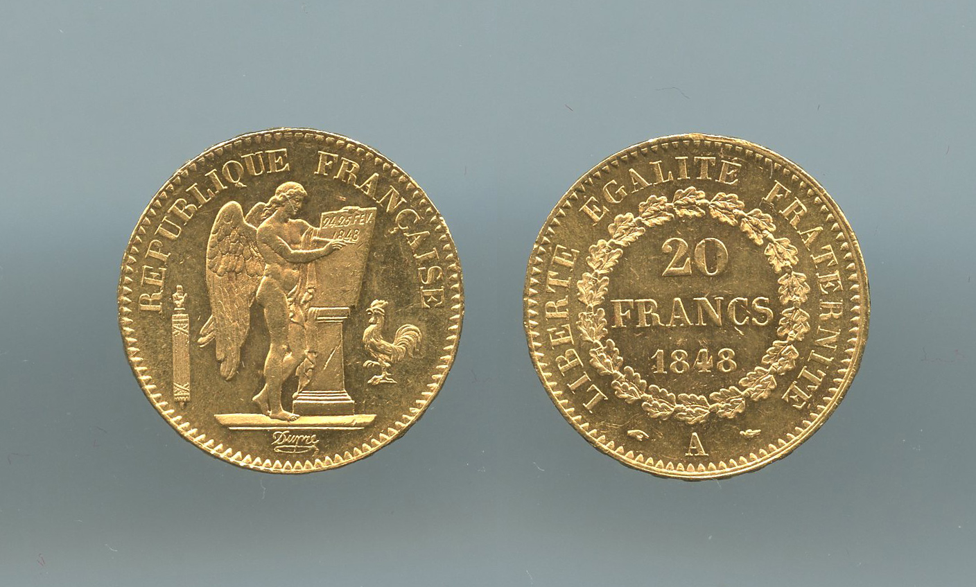 FRANCIA, Seconda Repubblica (1848-1852) 20 Francs 1848 A - Clicca l'immagine per chiudere