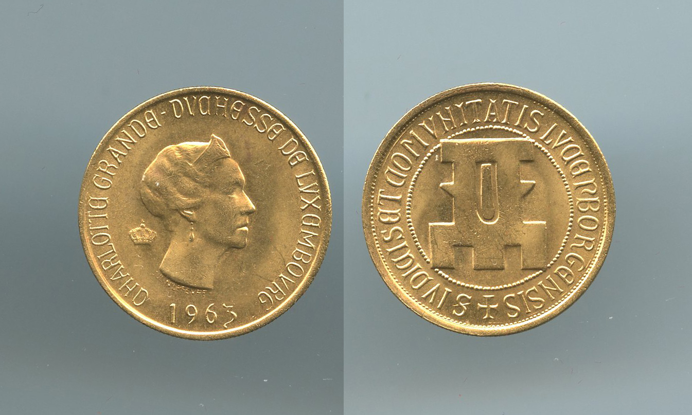 LUSSEMBURGO, Charlotte (1919-1964) 20 Francs 1963