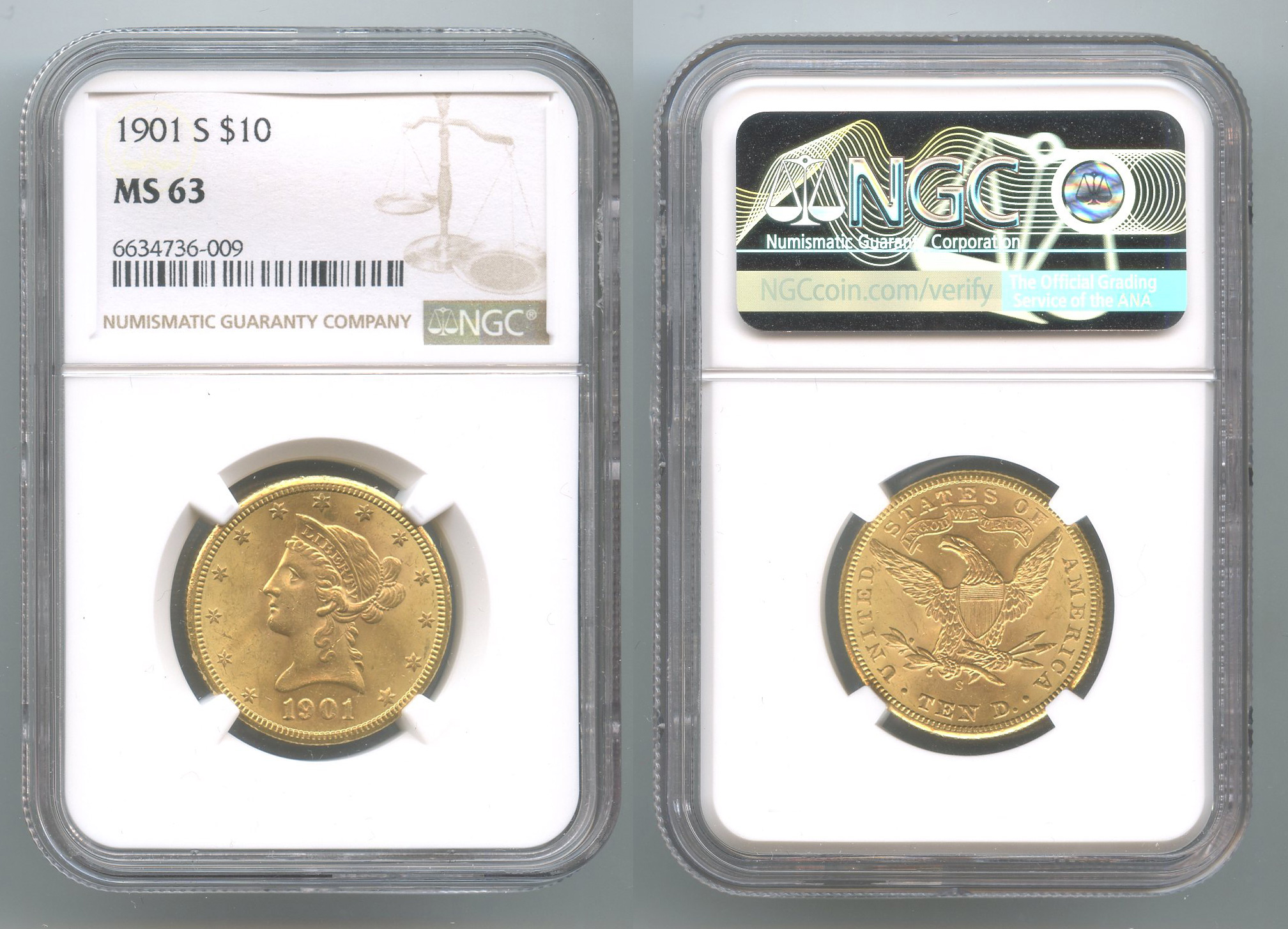 USA, 10 Dollars 1901 S "Liberty Eagles" San Francisco