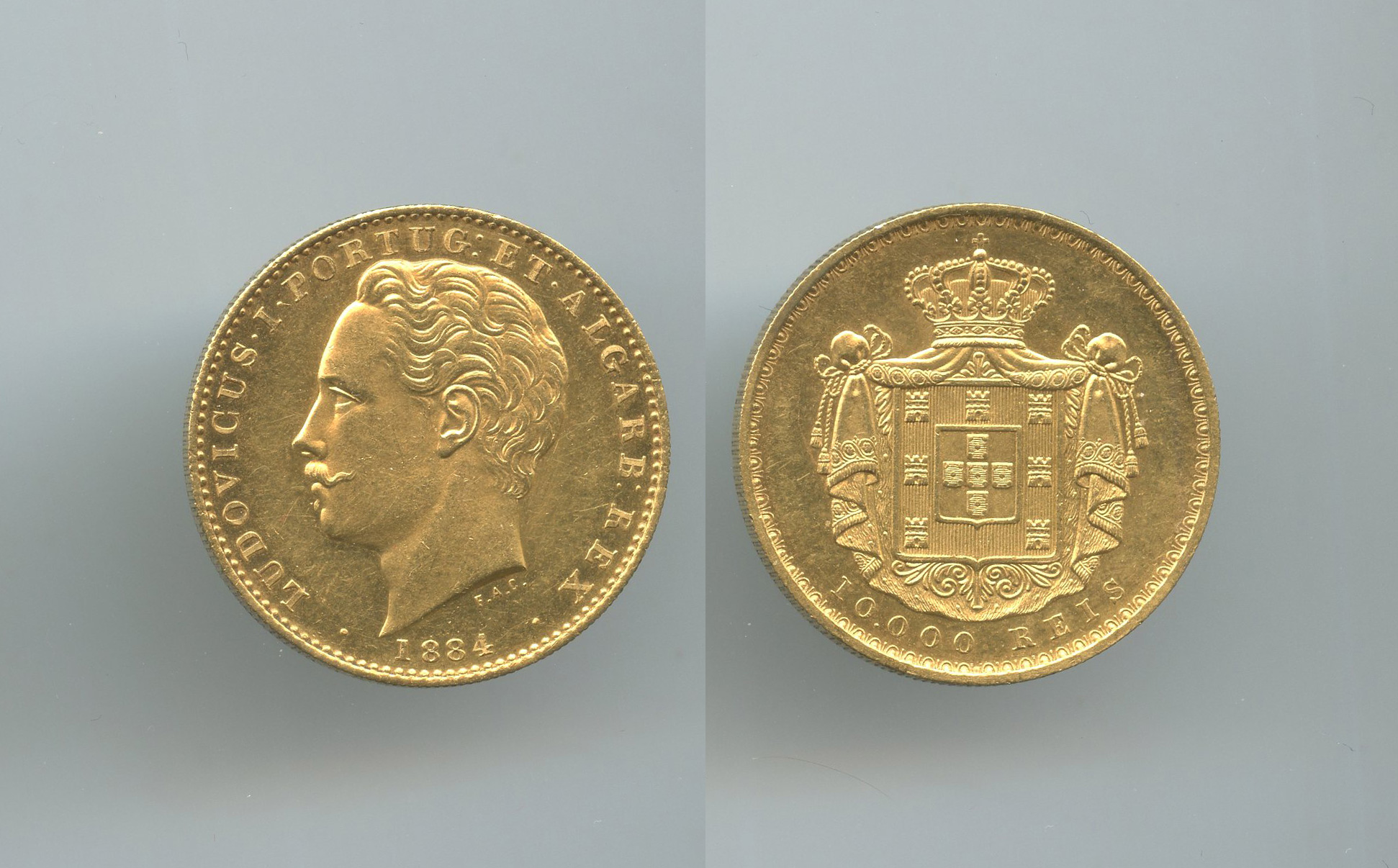 PORTOGALLO, Luiz I (1861-1889) 10000 Reis 1884
