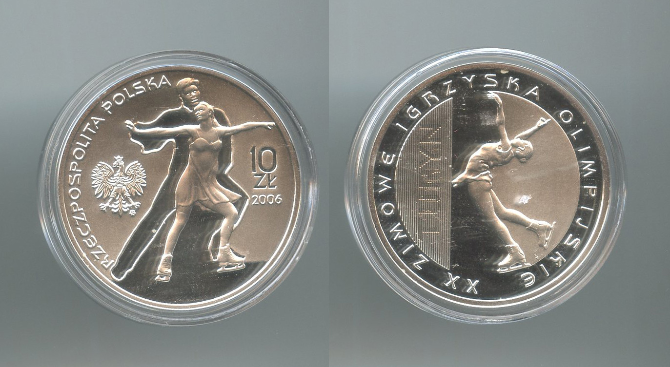 POLONIA, 10 Zlotych 2006 "Olimpiadi invernali Torino 2006"