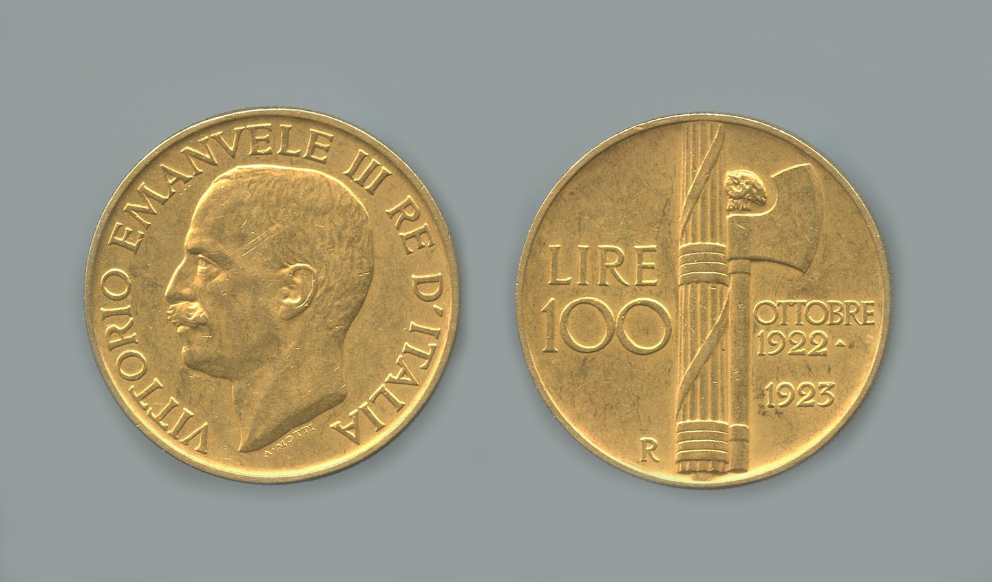 REGNO D' ITALIA, Vittorio Emanuele III (1900-1943) 100 Lire 1923 "Fascione"