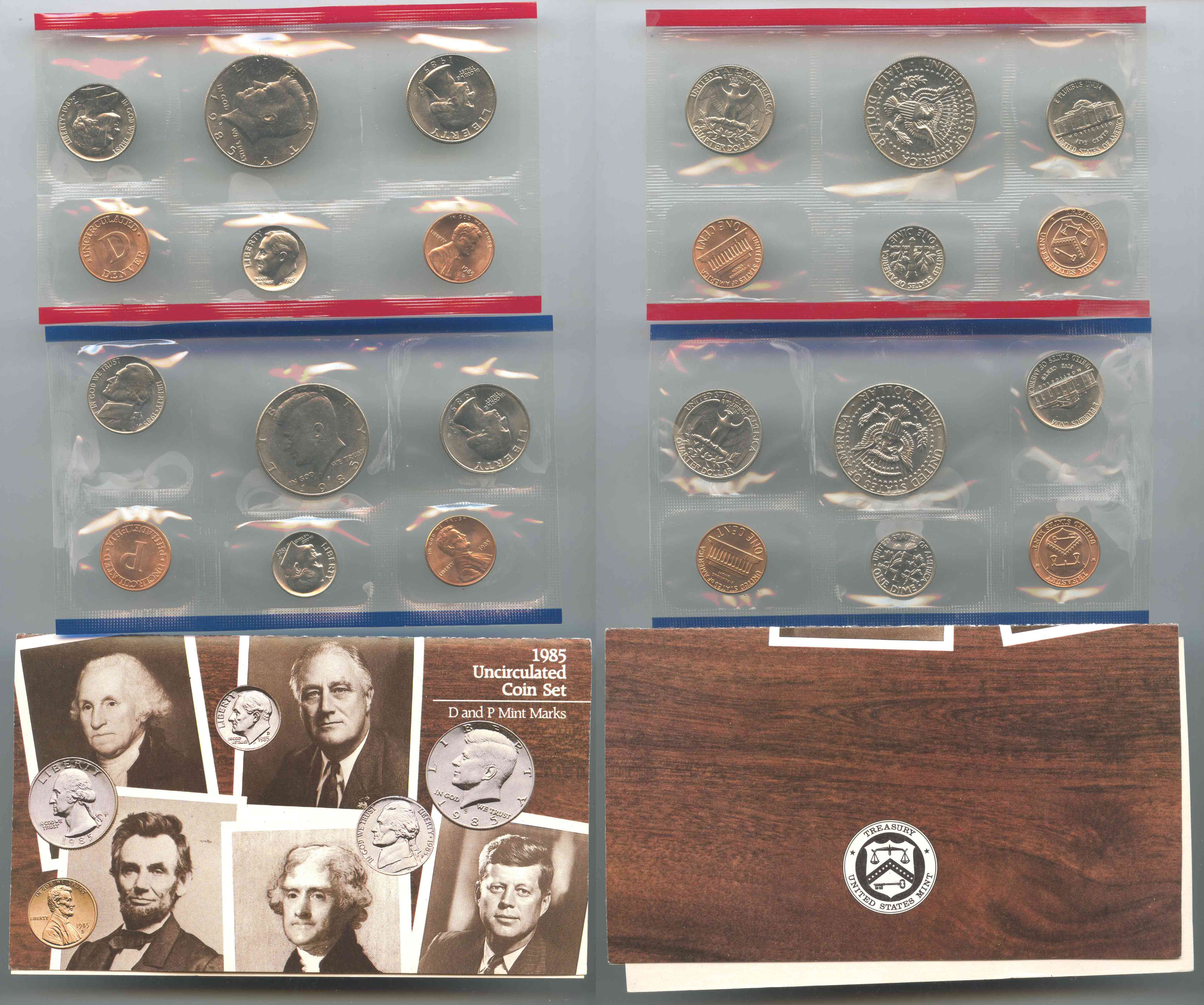 USA, Uncirculated coin set 1985, Philadelphia e Denver