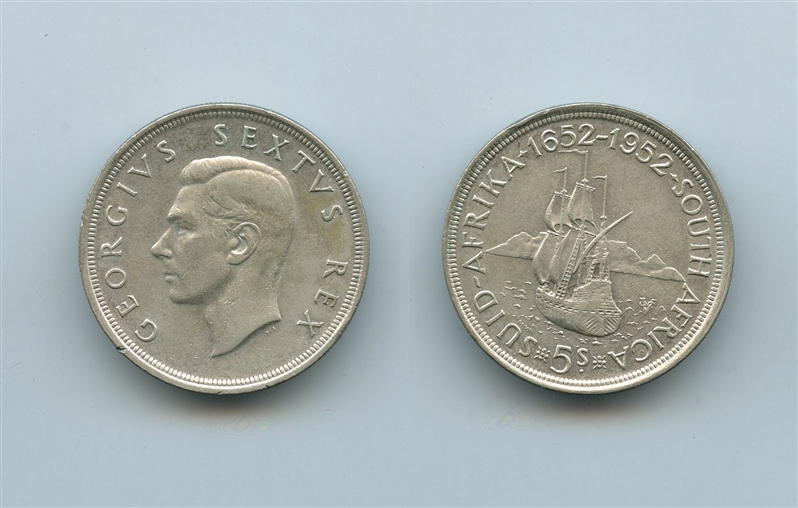 SUDAFRICA, George VI (1937-1952) 5 Shilling 1952