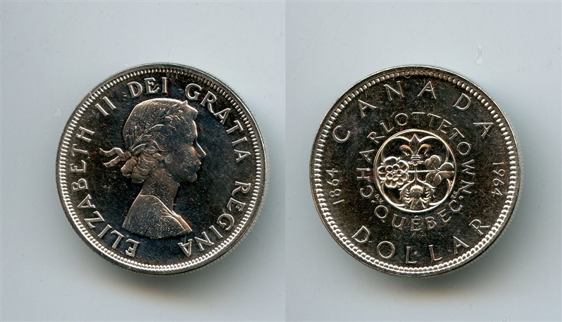 CANADA, Elizabeth II, Dollar 1964 - Clicca l'immagine per chiudere