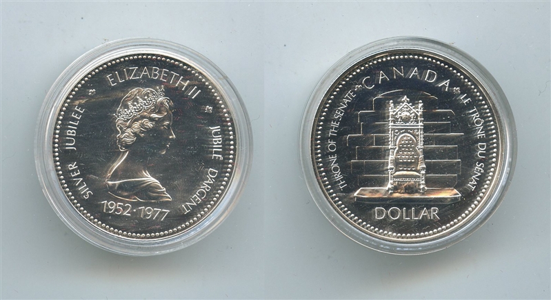 CANADA, Elizabeth II, Dollar 1977 "Silver Jubilee"