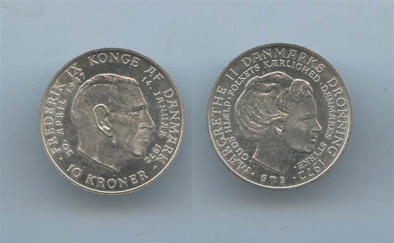 DANIMARCA, 10 Kroner 1972