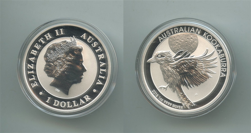 AUSTRALIA, Elizabeth II, 1 Dollar 2018, Kookaburra - Clicca l'immagine per chiudere