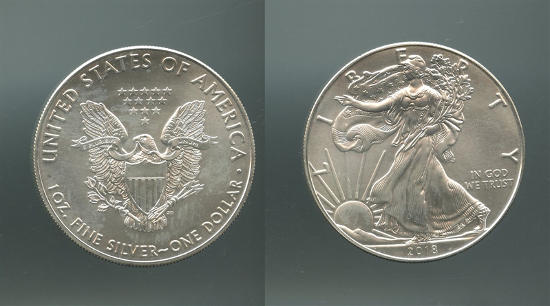 USA, Silver Eagle Dollar 2018 - Clicca l'immagine per chiudere