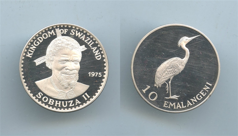 SWAZILAND, 10 Emalangeni 1975