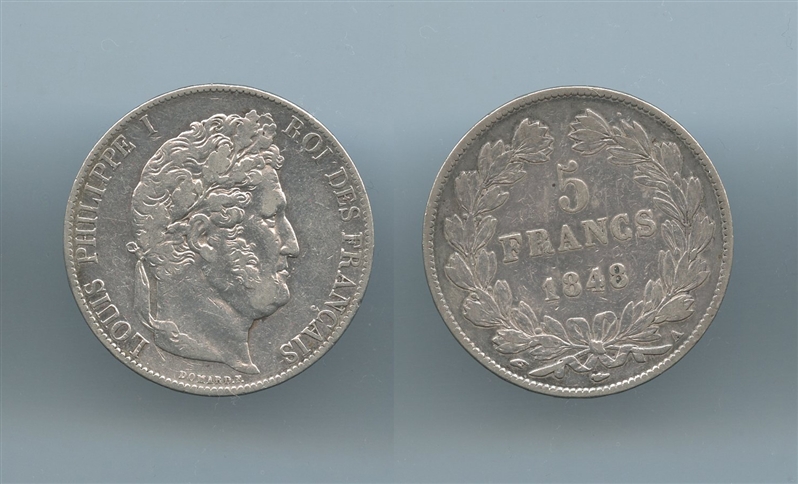 FRANCIA, Louis Philippe I (1830-1848) 5 Francs 1847 A