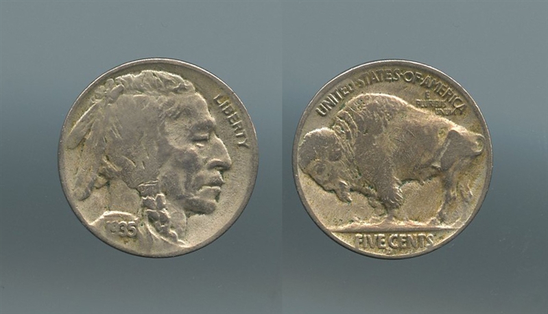 USA, 5 Cents 1935 D Buffalo