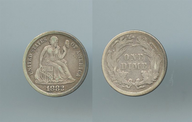 USA, Dime 1882, Liberty Seated