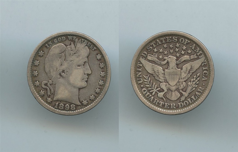 USA, Quarter Dollar 1898, Barber
