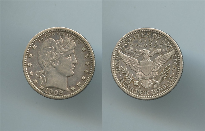 USA, Quarter Dollar 1902, Barber