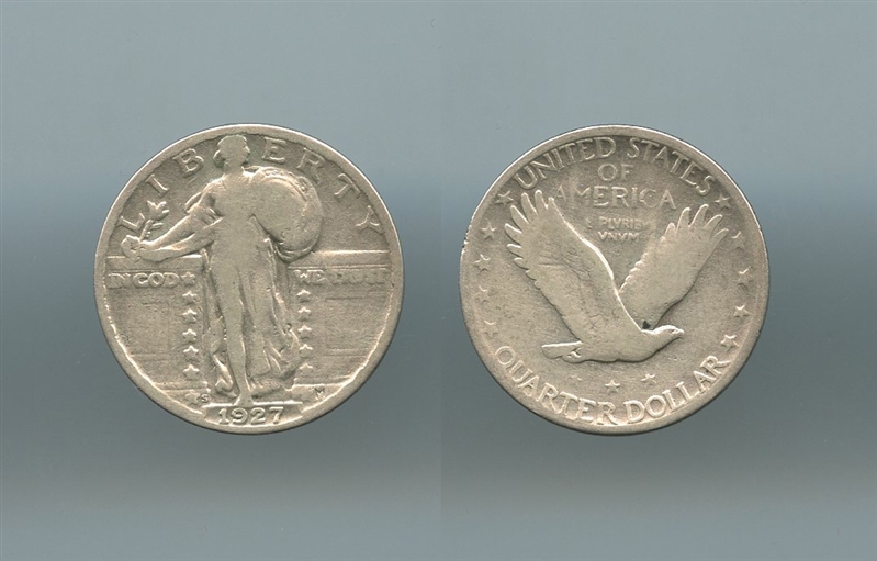 USA, Quarter Dollar 1927 S, Standing Liberty