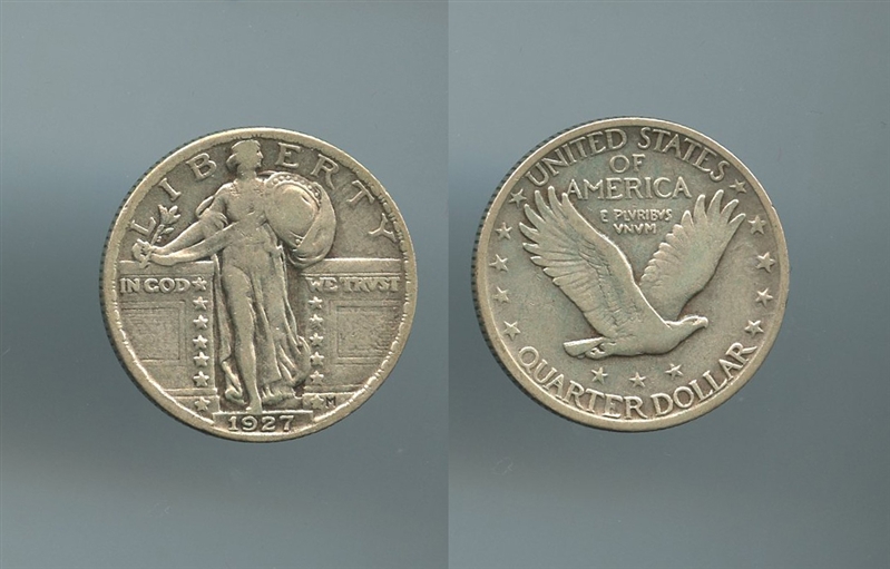 USA, Quarter Dollar 1927, Standing Liberty - Clicca l'immagine per chiudere