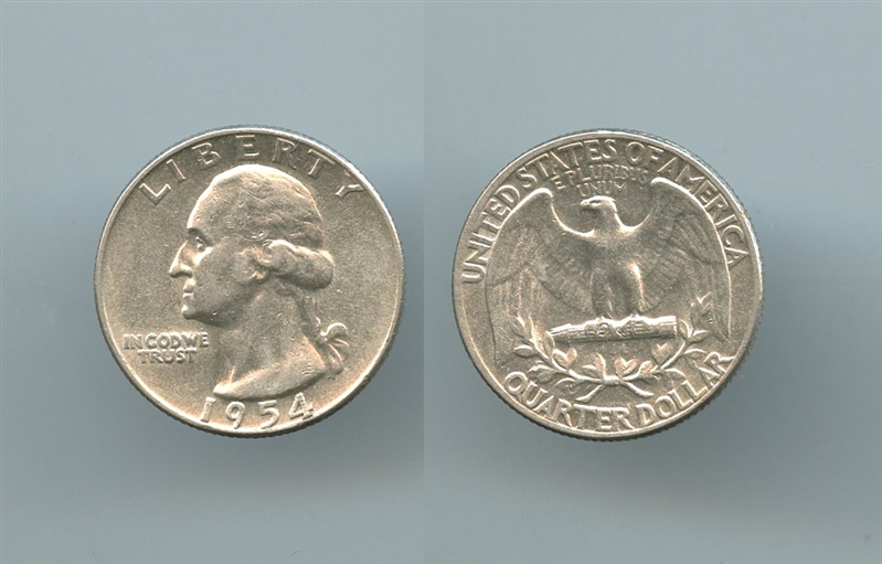 USA, Washington Quarter Dollar 1954