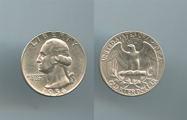 USA, Washington Quarter Dollar 1956 - Clicca l'immagine per chiudere