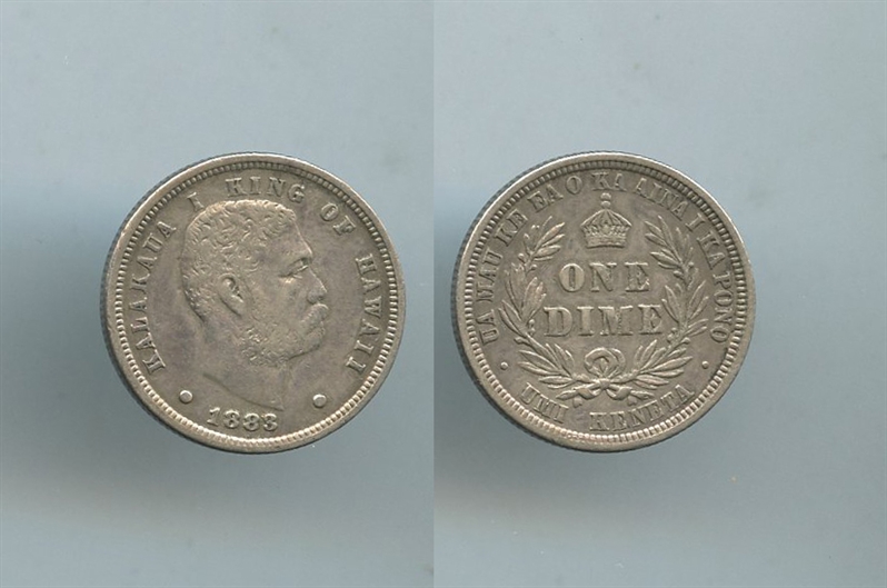 HAWAII, 10 Cents 1883 (Umi Keneta)