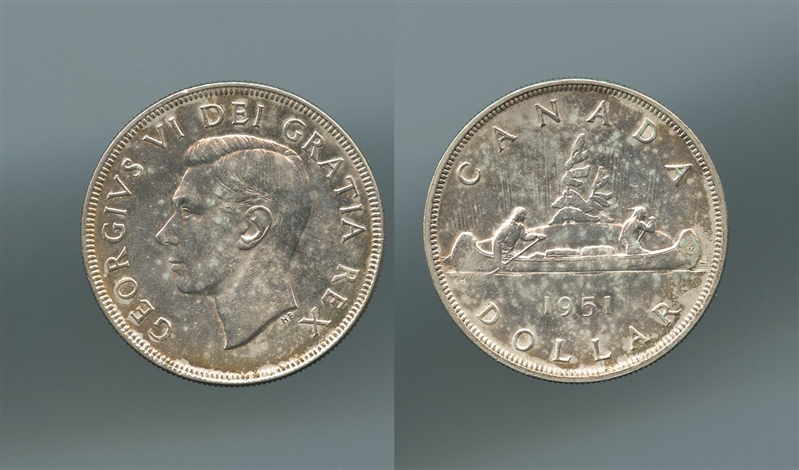 CANADA, George VI (1936-1952) Dollar 1951 - Clicca l'immagine per chiudere