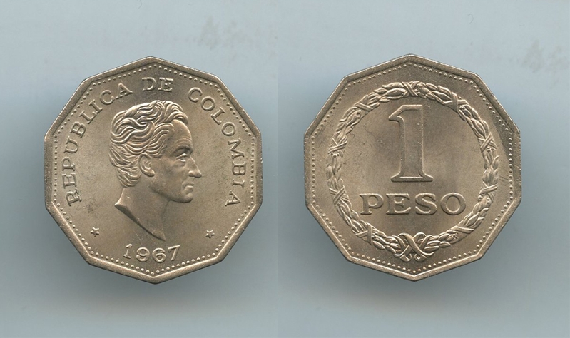 COLOMBIA, Peso 1967