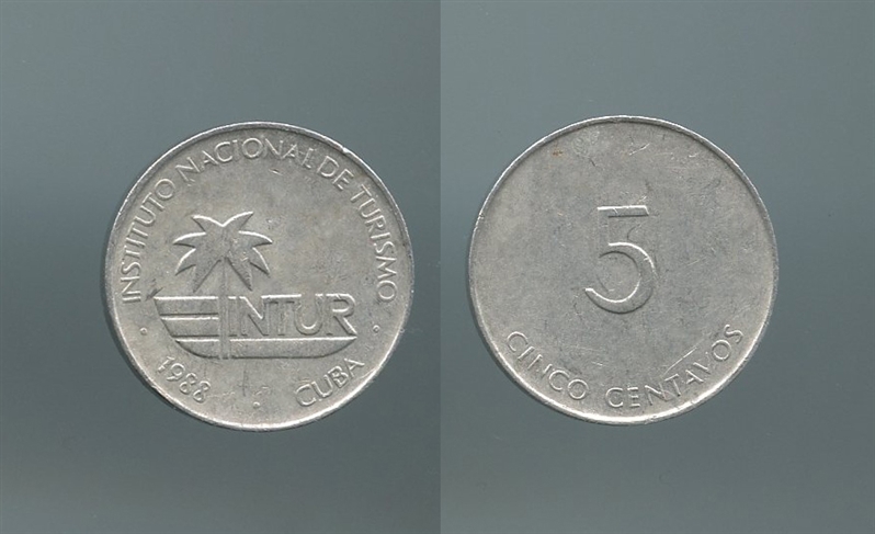 CUBA, 5 Centavos 1988