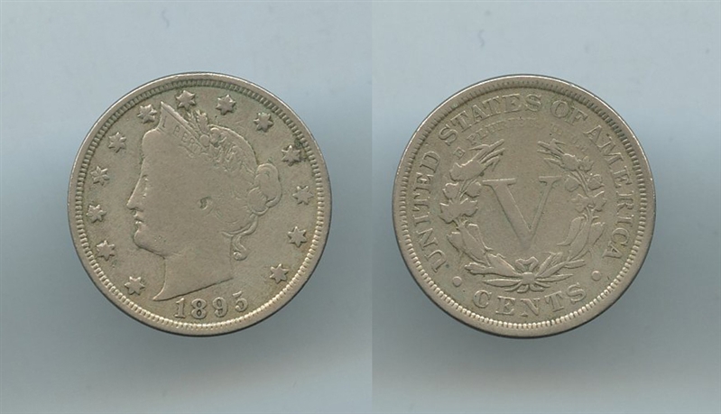 USA, 5 Cents 1895 Liberty Head - Clicca l'immagine per chiudere