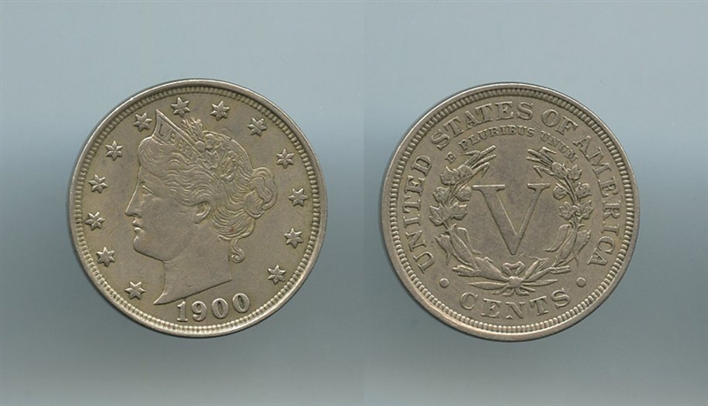 USA, 5 Cents 1900 Liberty Head