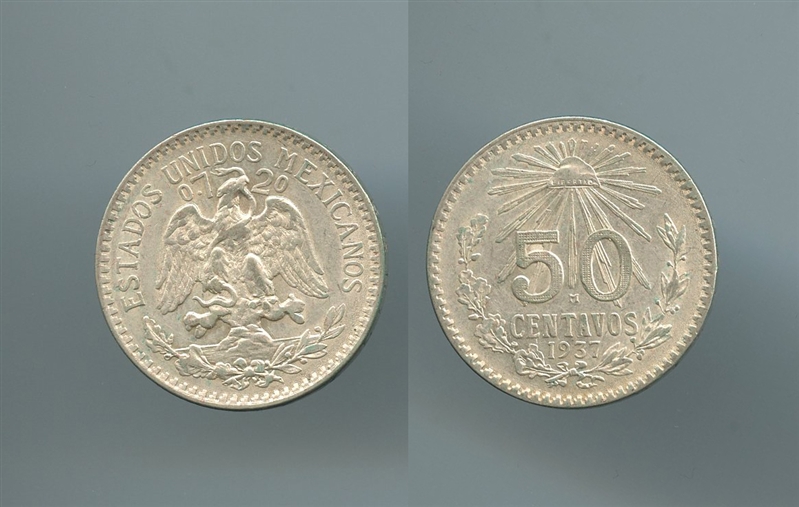 MESSICO, 50 Centavos 1937