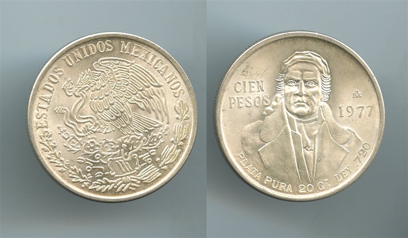 MESSICO, 100 Pesos 1977