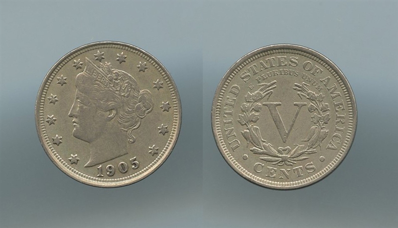 USA, 5 Cents 1905 Liberty Head