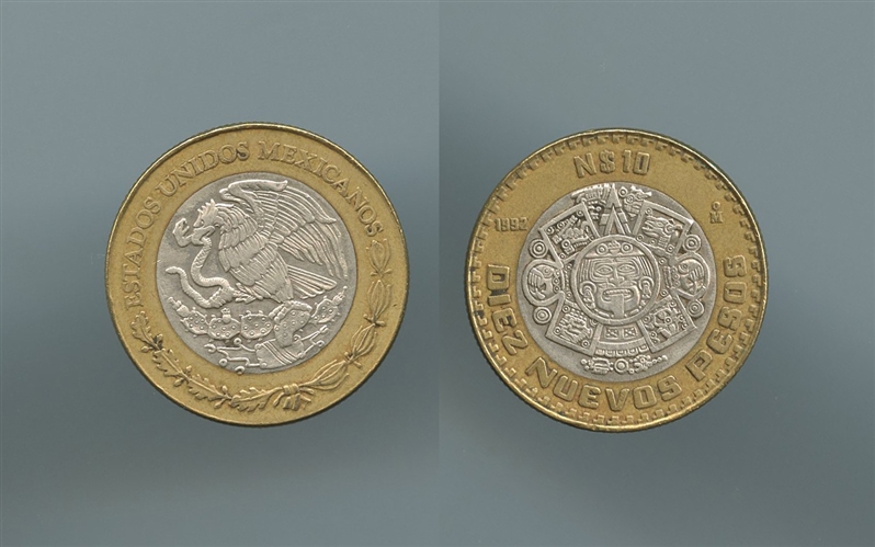MESSICO, 10 Pesos 1992