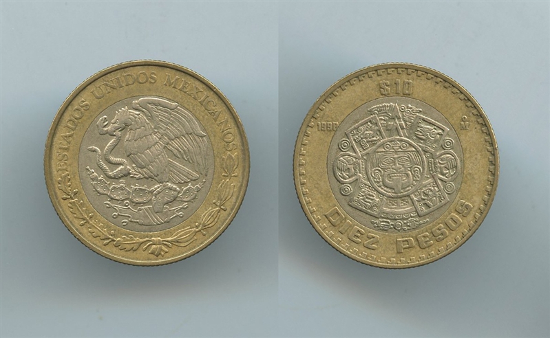 MESSICO, 10 Pesos 1998