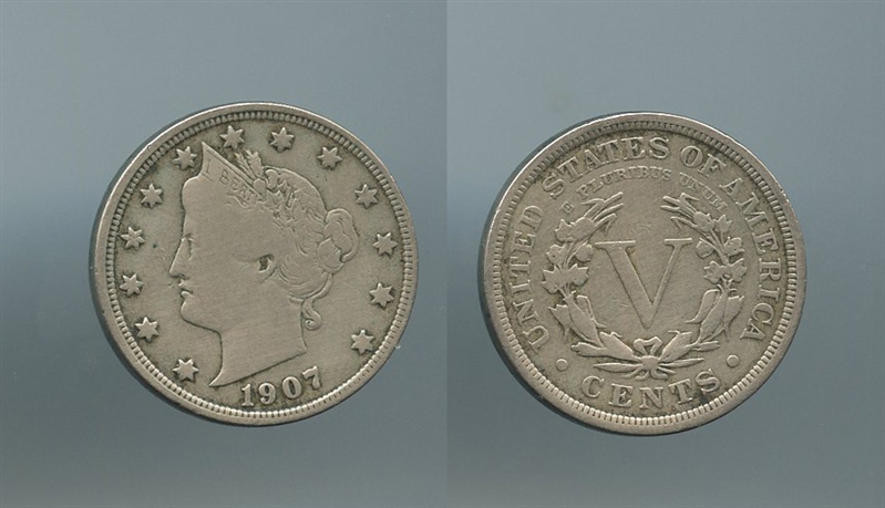 USA, 5 Cents 1907 Liberty Head