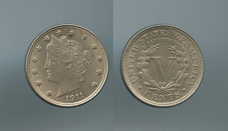 USA, 5 Cents 1911 Liberty Head