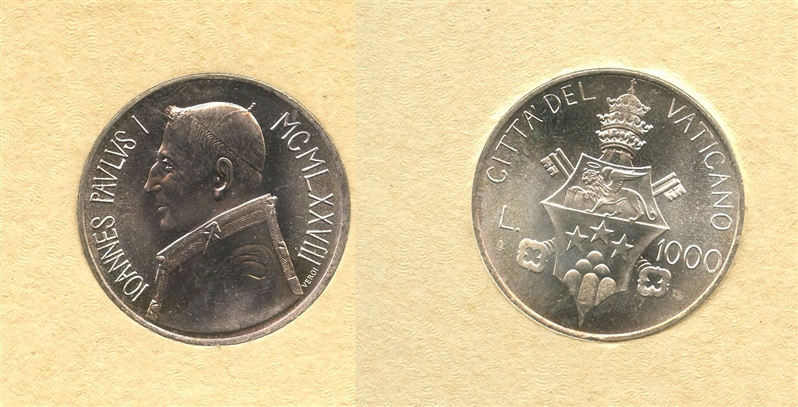 GIOVANNI PAOLO I, 1000 Lire 1978