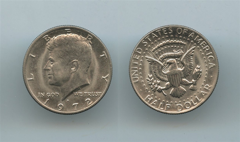 USA, Kennedy Half Dollar 1972 D